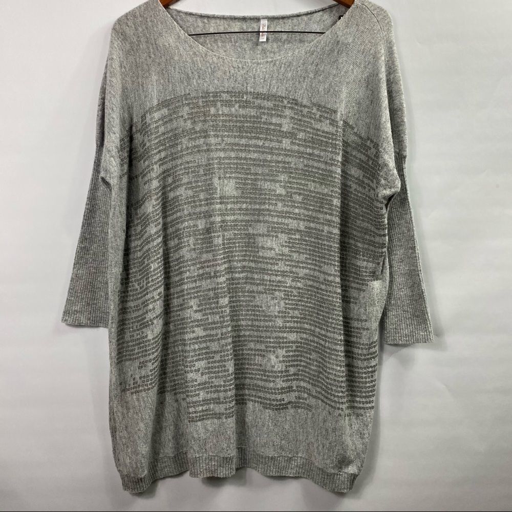 3For$20 Pink Blush Sequence Gray Sweater Size:s/m